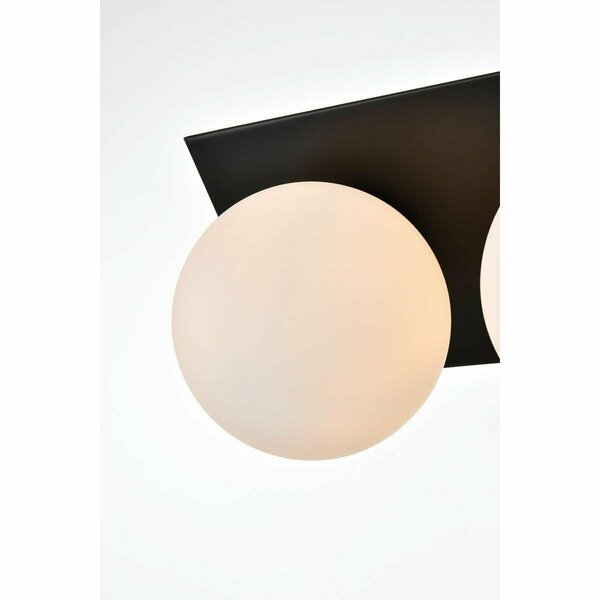 Cling 110 V Three Light Vanity Wall Lamp, Black CL2956522